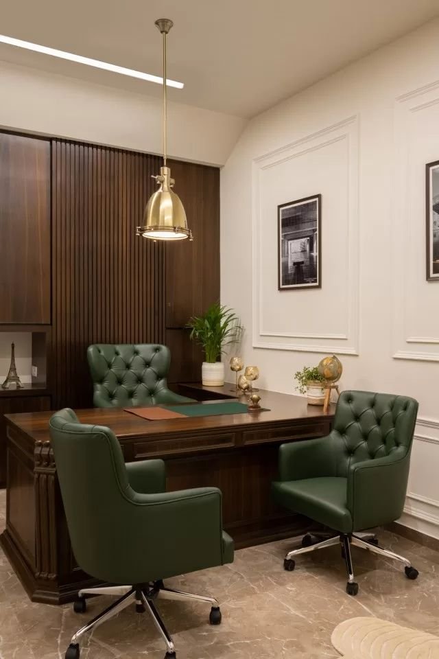Private Office with Glass Cabinets
