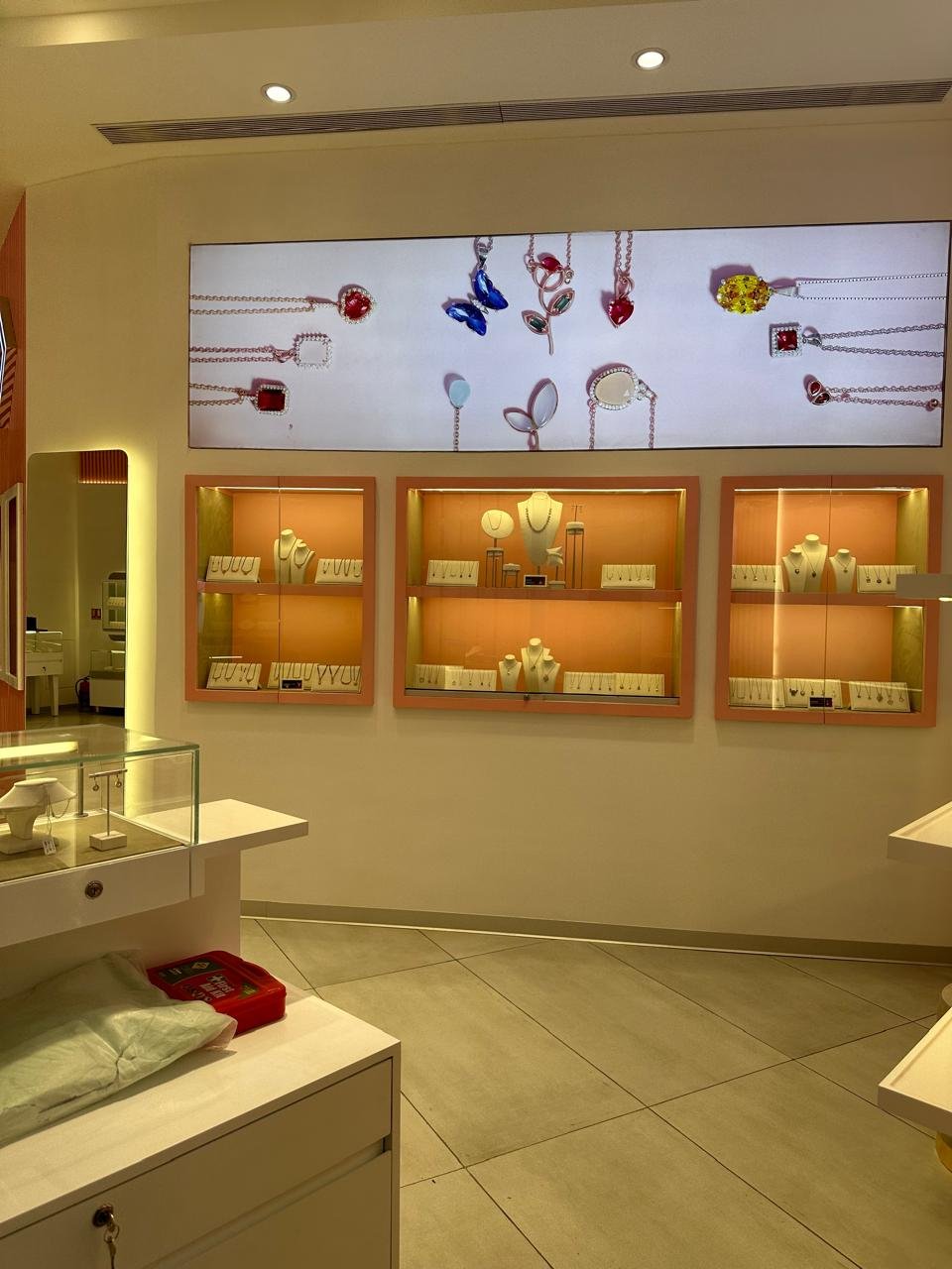 Elegant Jewelry Display Shelves